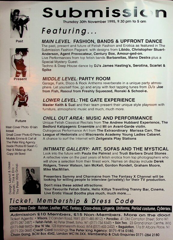 First page of newsletter includes details of activities happening in each area of the event, as well as ticket, membership and dress code information,