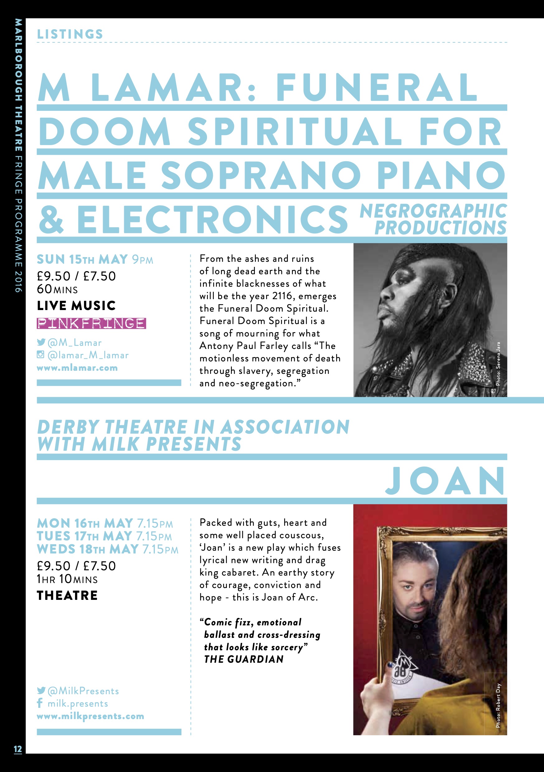 Marlborough Theatre Brighton Fringe 2016 Brochure