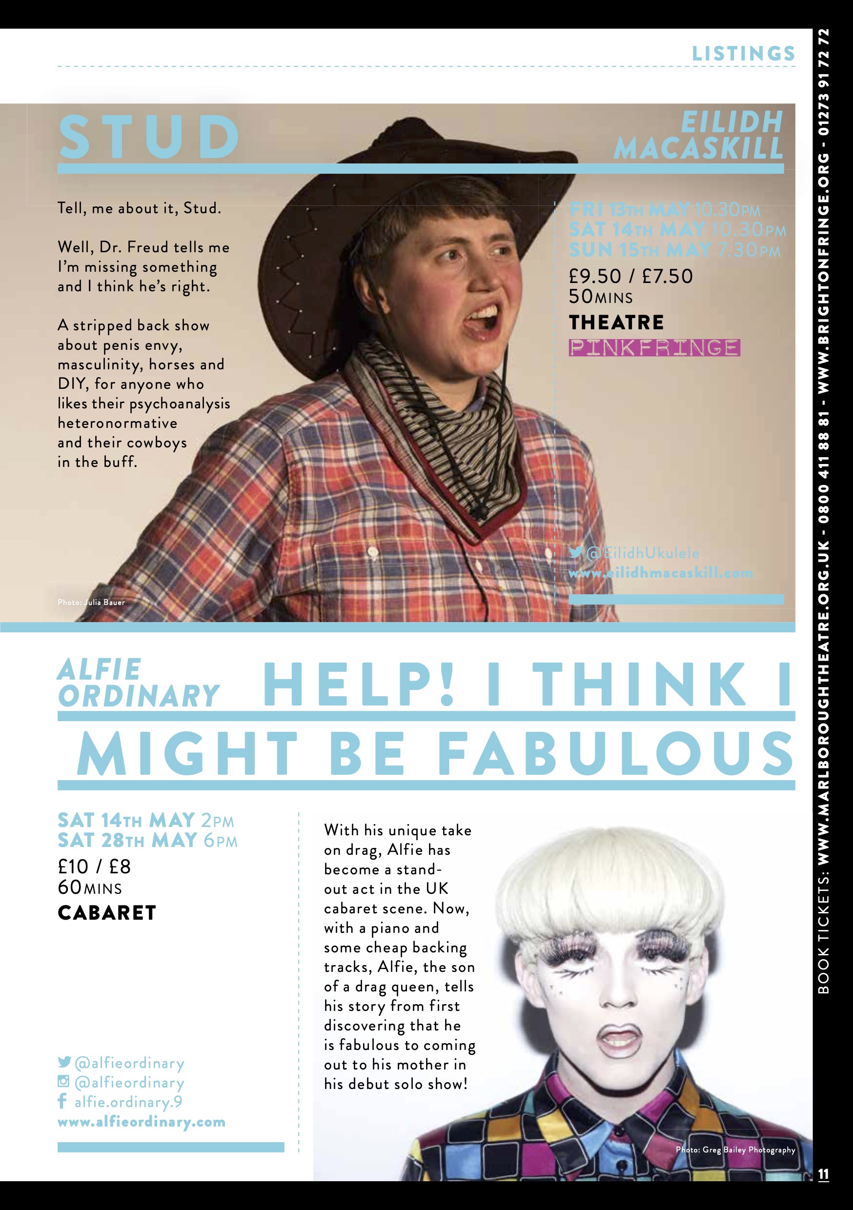 Marlborough Theatre Brighton Fringe 2016 Brochure