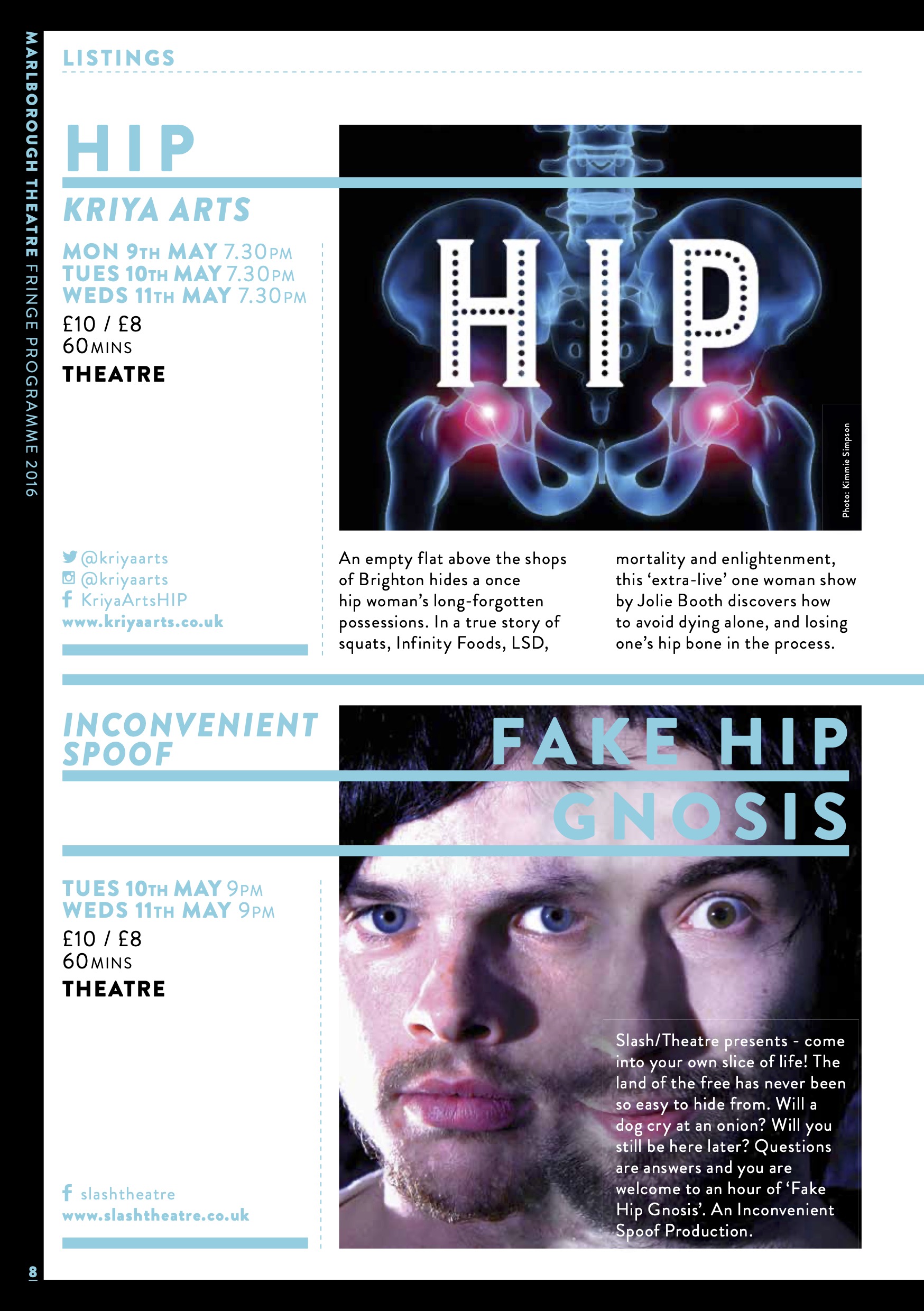 Marlborough Theatre Brighton Fringe 2016 Brochure