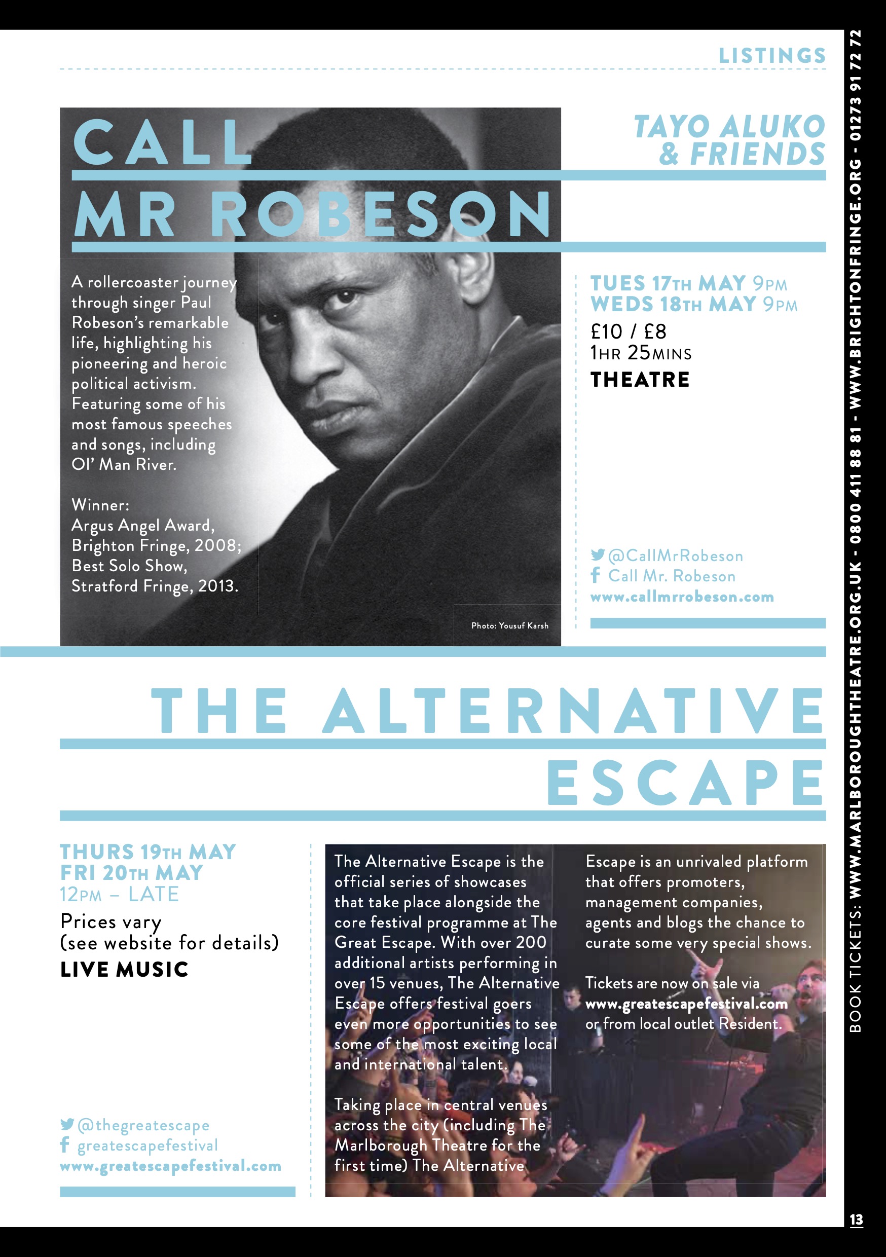 Marlborough Theatre Brighton Fringe 2016 Brochure