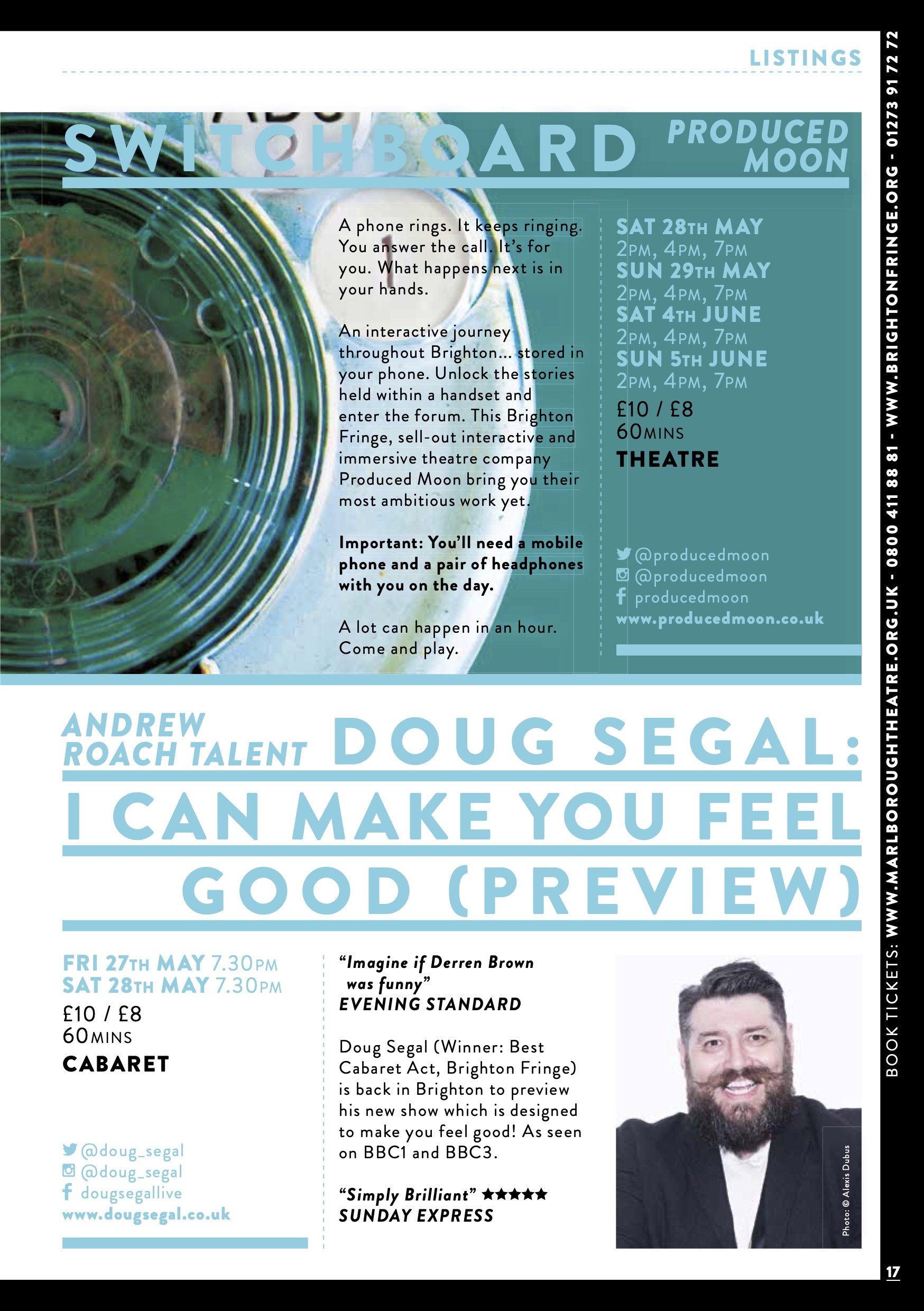 Marlborough Theatre Brighton Fringe 2016 Brochure